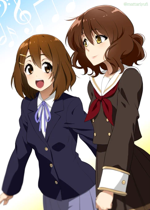 響け!ユーフォニアム映画公開と三期決定という事で過去絵をば! 映画観に行ったら誰か描きたいな!  #響けユーフォニアム