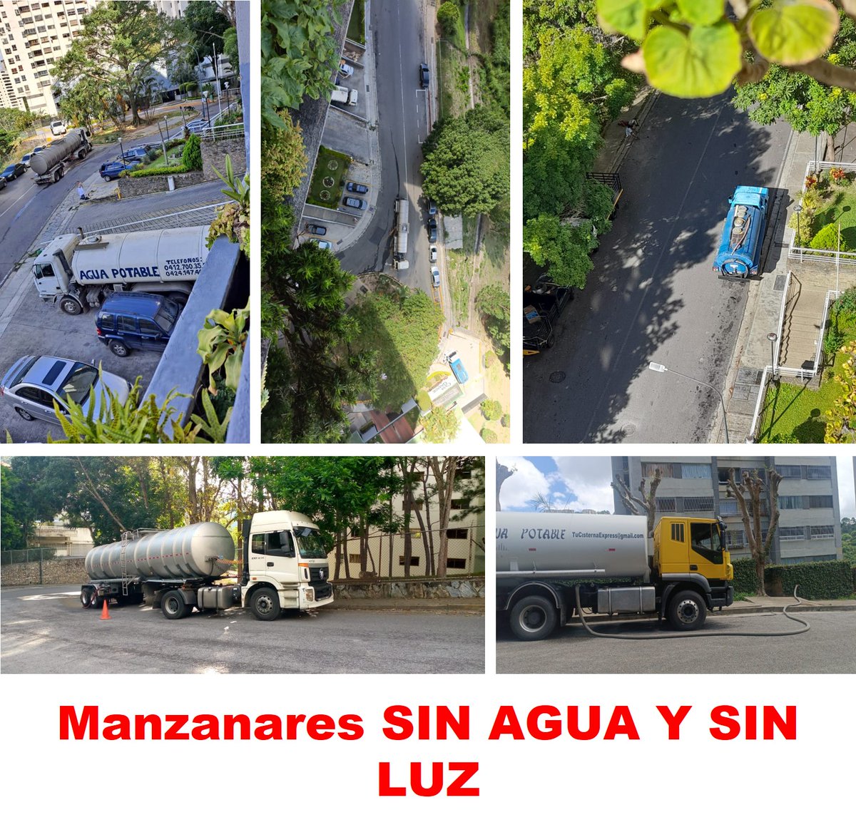 ManzanaresAso's tweet photo. Todas las semanas SIN agua, SIN luz en MANZANARES, viviendo de cisternas, las facturas de @hidrocapital2 con cobros a 30 días y los 47 edificios  reciben SOLO 10 horas de agua,  1 día a la semana. 4 DÍAS AL MES.  #AguaPorTuberiaYA https://t.co/GVKzSVSFb2