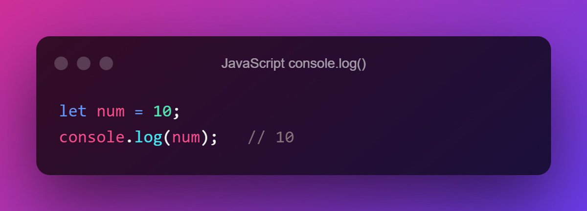JavaScript console.log() and document.write() Thread🧵 - Thread from ...
