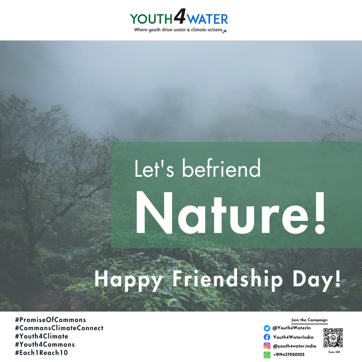 Youth4WaterIn's tweet photo. Let's befriend Nature!

#HappyFriendshipDay2023 
#Youth4WaterIndia 
#NaturesClassroom 
#CommonsClimateConnect 
#LivingEarthCultures https://t.co/6V36XmfiNU