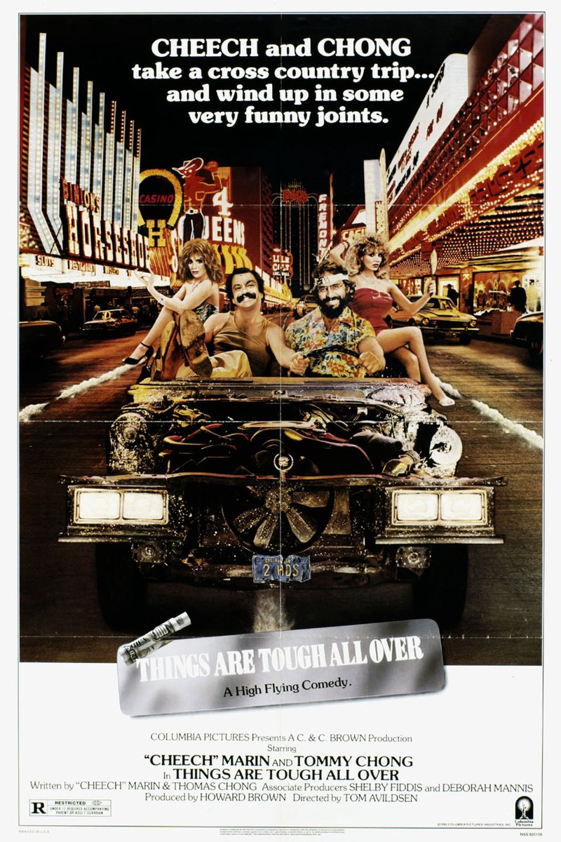 landofthe80s's tweet photo. "Things Are Tough All Over" starring Tommy Chong and Cheech Marin debuted in theatres today in 1982. #80s #80smovies https://t.co/HtnEpZXZ1y