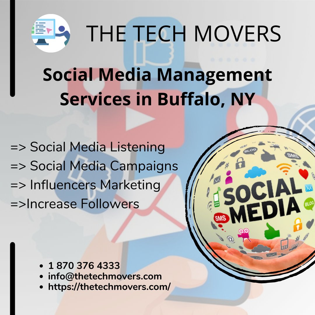 NYCTraductor's tweet image. Social Media Manager Services in Buffalo, NY #virtualassistant2u #websitedesignerinlagos #WebsiteDesigningCompany #WEBSITEDESIGNS Phone: 1 870 376 4333 Website: thetechmovers.com GMB: tinyurl.com/thetechmovers Address: 6185 West Rd. Suite 51, Mount Pleasant Arkansas 72561