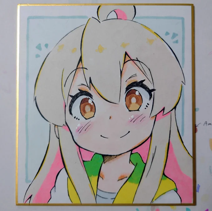 まひろん色紙完成!コミケで出品します!  #おにまいお絵描き #おにまい