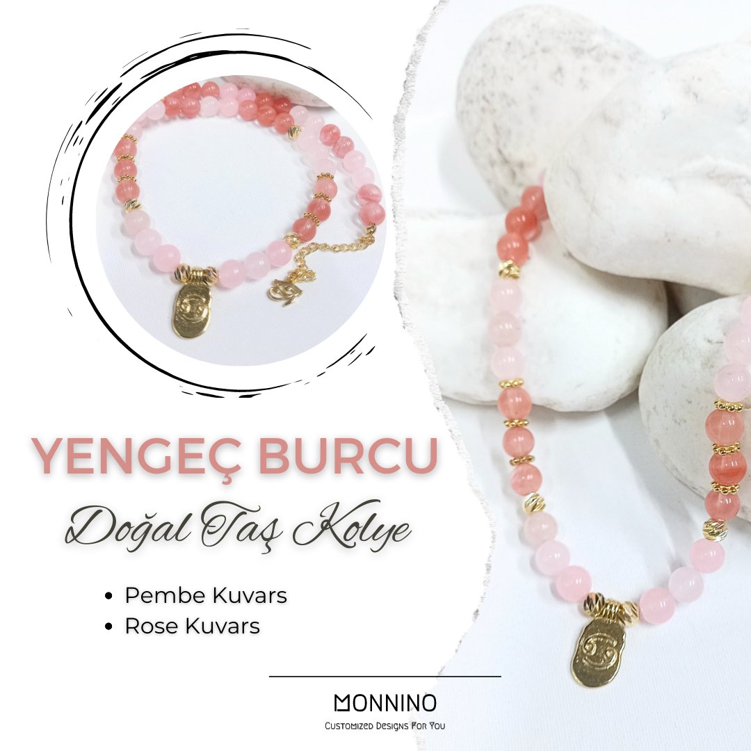 monninostore's tweet photo. ♋️ Yengeç Burcu Doğal Taş Tasarım Kolye

♡ #Yengeç burcunun doğal taşlarından olan #PembeKuvars ve #RoseKuvars doğal taşları ile tasarlanmıştır.

#Monnino #CustomizedDesignsForYou https://t.co/xVQyuvrmXf