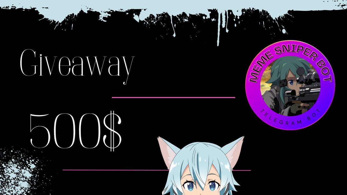 🚨Big 500$ Giveaway 

🎉Our bot will launch really soon 

✅Like retweet and follow are appreciated 

Drop your Eth address 👇