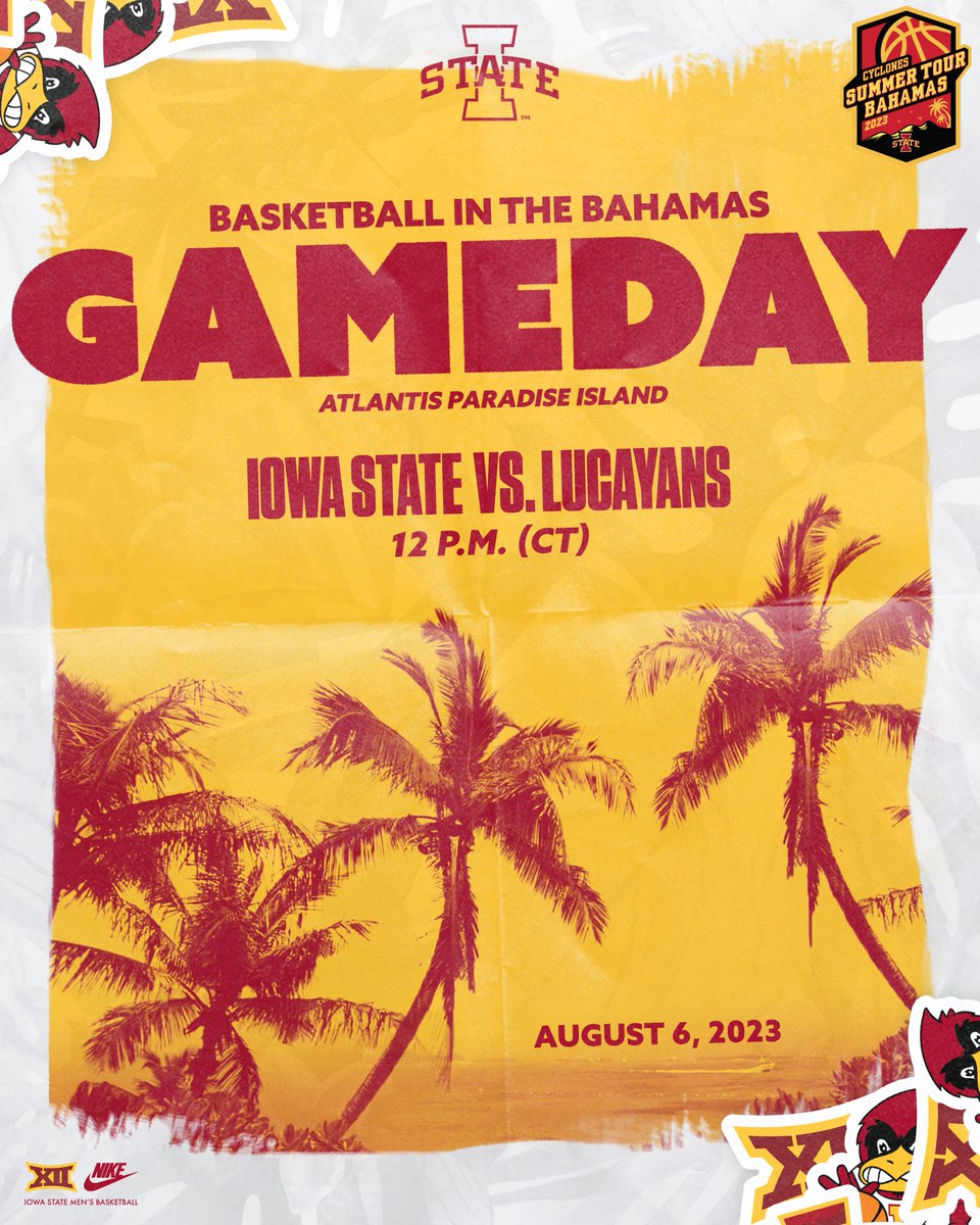 𝙂𝙖𝙢𝙚 𝘿𝙖𝙮! 🇧🇸

🆚Lucayans
🕛: 12 p.m. (CT)
📊: bit.ly/3qojNPV

#Cyclones | #C5C | #BahamaClones | <a href="/CS_MGMT/">Complete Sports Management</a>