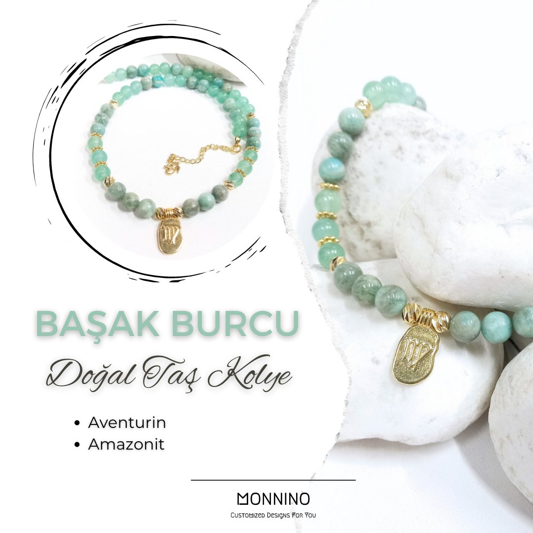 monninostore's tweet photo. ♍️ Başak Burcu Doğal Taş Tasarım Kolye

♡ #Başak burcunun doğal taşlarından olan #Amazonit ve #Aventurin doğal taşları ile tasarlanmıştır.

#Monnino #CustomizedDesignsForYou https://t.co/e3vfLYVDRM