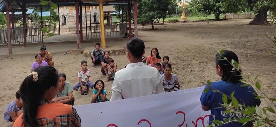 Revolutionary residents from a village of eastern #Yinmarbin Twp, #Sagaing Region, regularly staged an evening strike to oppose the #MilitaryDictatorship on Aug6.

#AcceptNUGRejectMilitary  
#2023Aug6Coup     
#WhatsHappeningInMyanmar