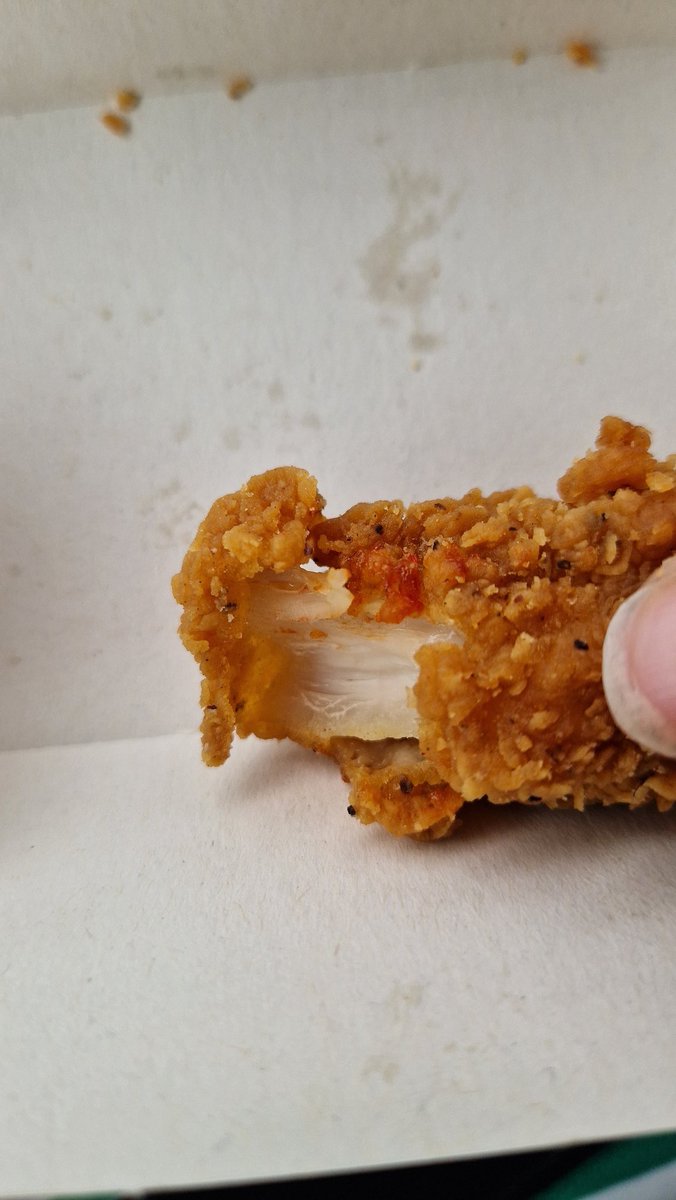 LaursShaw's tweet photo. @McDonaldsUK what do we do when we get a drive thru, and we have a half eaten chicken select, with sauce as an unrequested additional extra to the 3 piece chicken select meal. Absolutely vile. https://t.co/UaglngxhDE