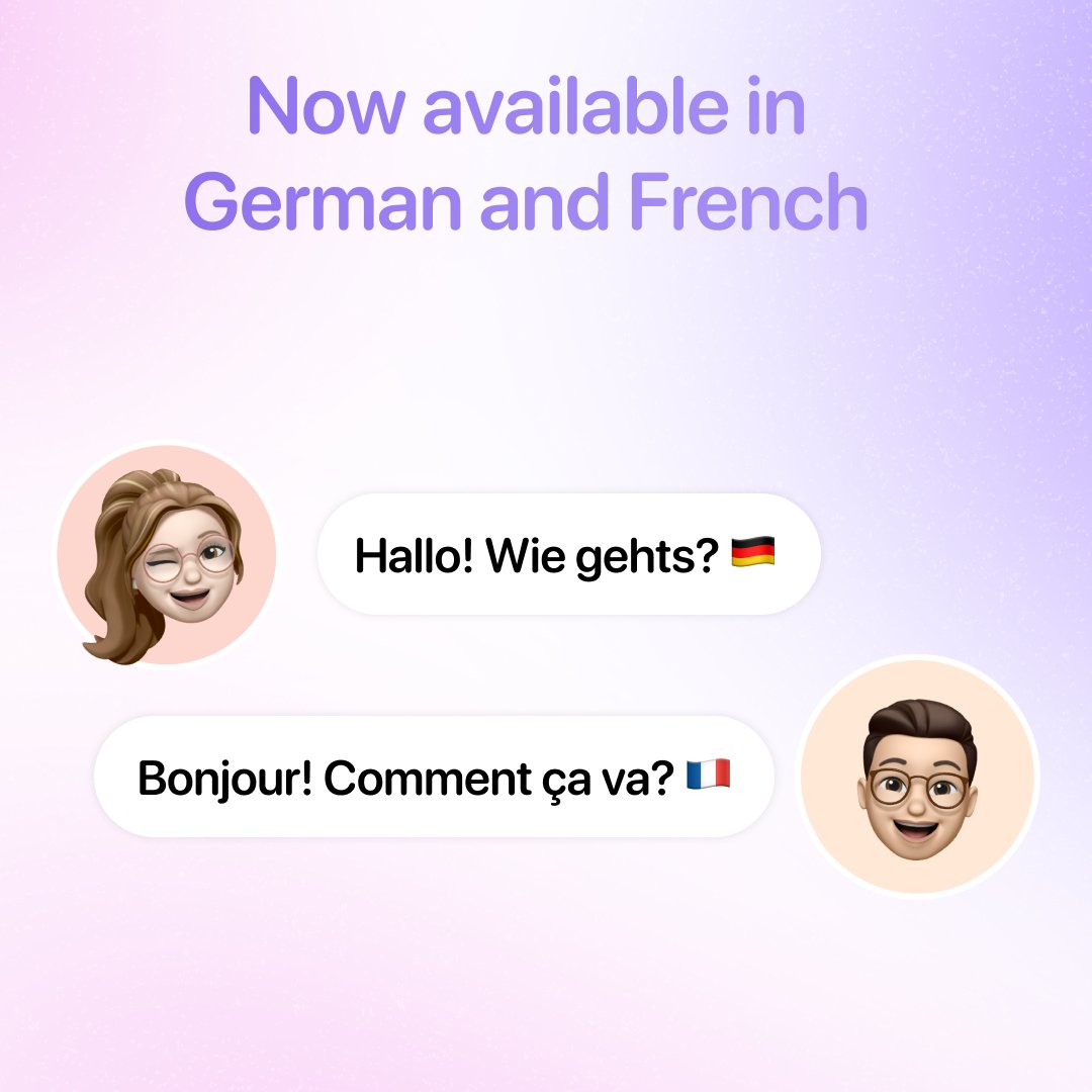 CoupleJoyApp's tweet photo. The app is now available in two new languages: German 🇩🇪 and French 🇫🇷 https://t.co/sYhY00fj7f