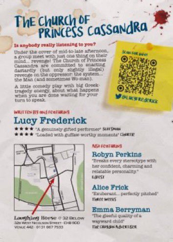 i saw this with @Thetinytimelord & @Tardis_Tone as the wonderful #EmmaBerryman is in this intriguing play at @edfringe no spoilers but ooh such an unexpected ending 😱go if your there & maybe @LiamRudden could pop in & review it ? 🤗