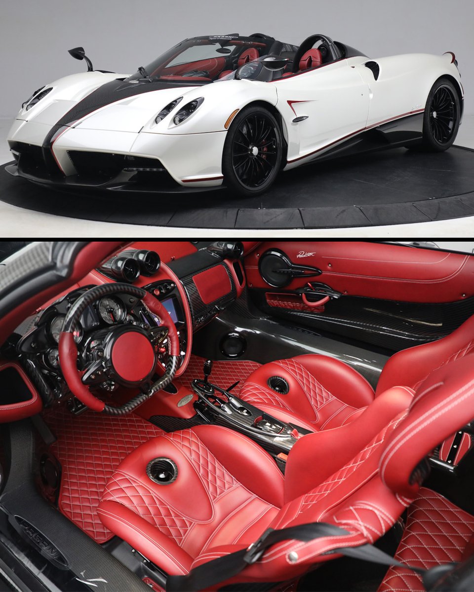 2017 Pagani Huayra Roadster 😍 
-
This Italian masterpiece is perfectly crafted with its Bianco Benny exterior over a vibrant Rojo interior, all complimented by Carbon Fiber throughout!
-
For More Info: bit.ly/3qkybsA