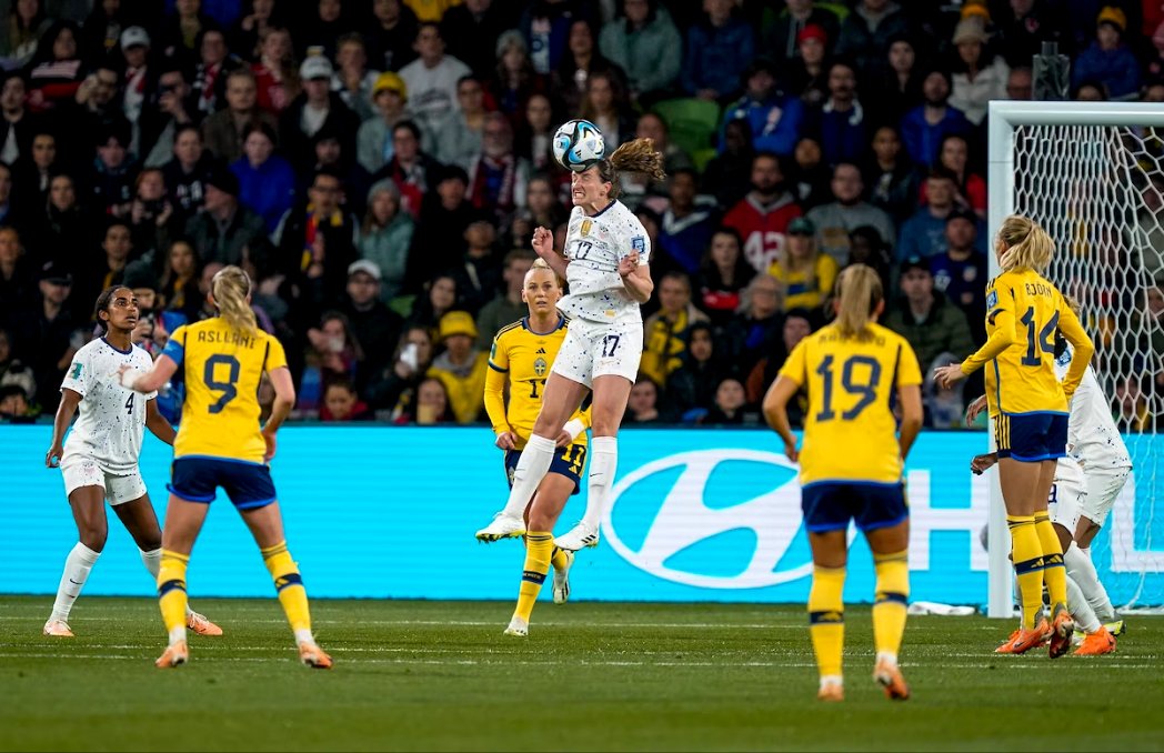 #US eliminated from the Women's #WorldCup in a dramatic penalty-kick shootout, losing 5-4 to Sweden in the round of 16. Their earliest exit ever, marking a massive upset. #Sweden moves on to face Japan in the quarterfinals. #WomensWorldCup #USA    #SWE