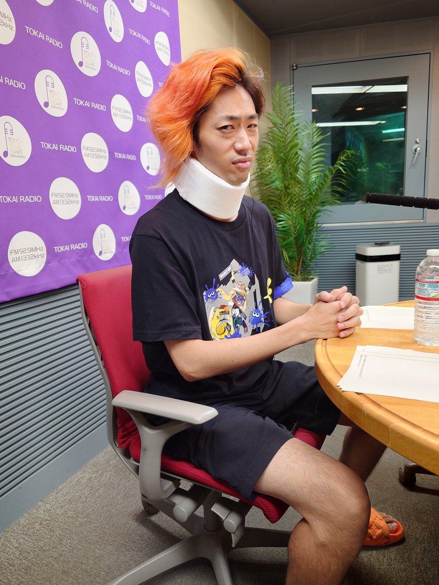 ただ今放送中の「#東海オンエアラジオ」 #てつや さん、「ぎっくり首