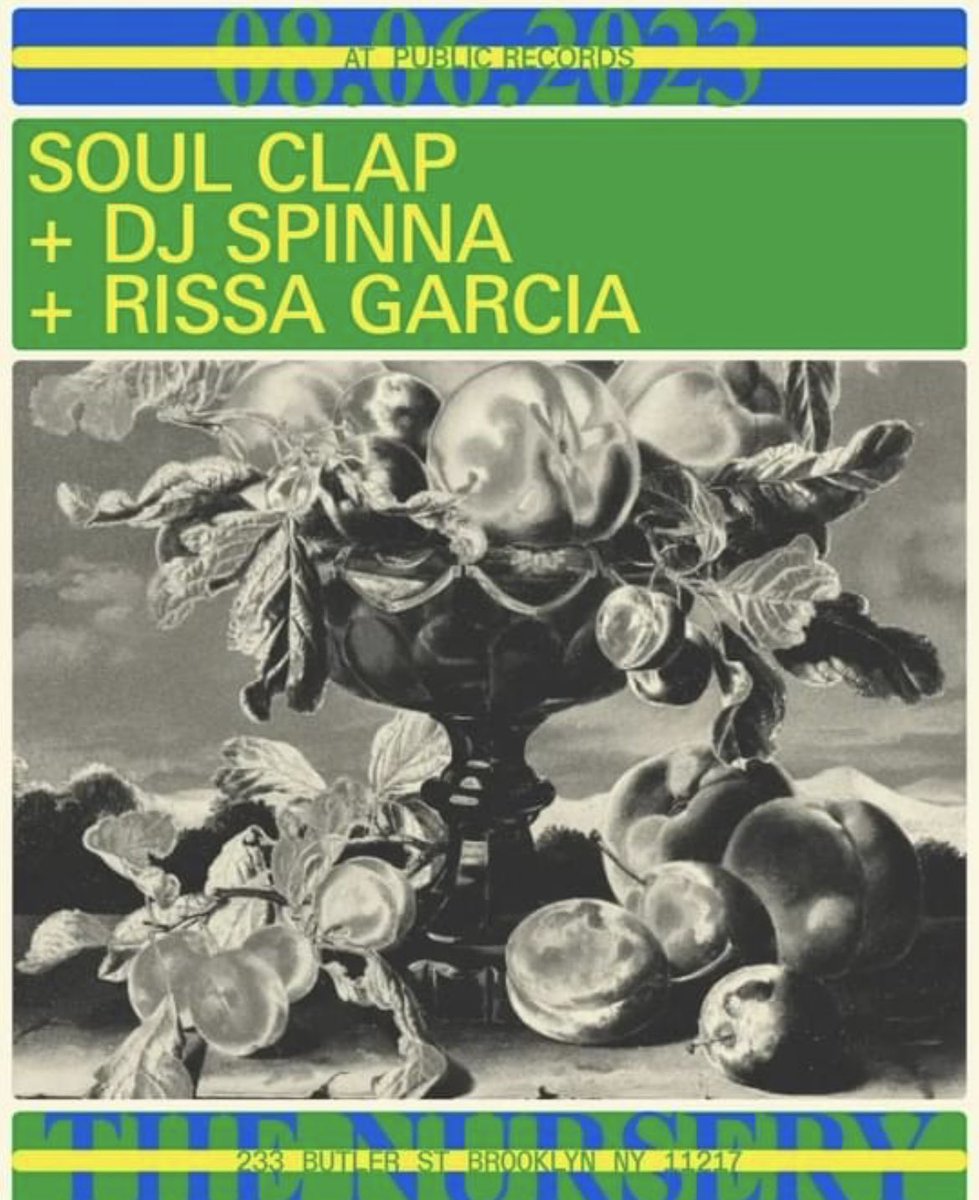 THEREALDJSPINNA (@djspinna) on Twitter photo Today Sunday Aug 6 i’ll be playing Dance 45rpm singles at The Nursery, the outdoor space at <a href="/publicrecords/">PublicRecords</a> along side @soulclapofficial + @risagarcia My set is at 5PM. Come through and get your boogie on! • 233 Butler Street 3PM -9PM / 21+
#DjSpinna #45s #Brooklyn #NY #PureVIBEZ Today Sunday Aug 6 i’ll be playing Dance 45rpm singles at The Nursery, the outdoor space at <a href="/publicrecords/">PublicRecords</a> along side @soulclapofficial + @risagarcia My set is at 5PM. Come through and get your boogie on! • 233 Butler Street 3PM -9PM / 21+
#DjSpinna #45s #Brooklyn #NY #PureVIBEZ