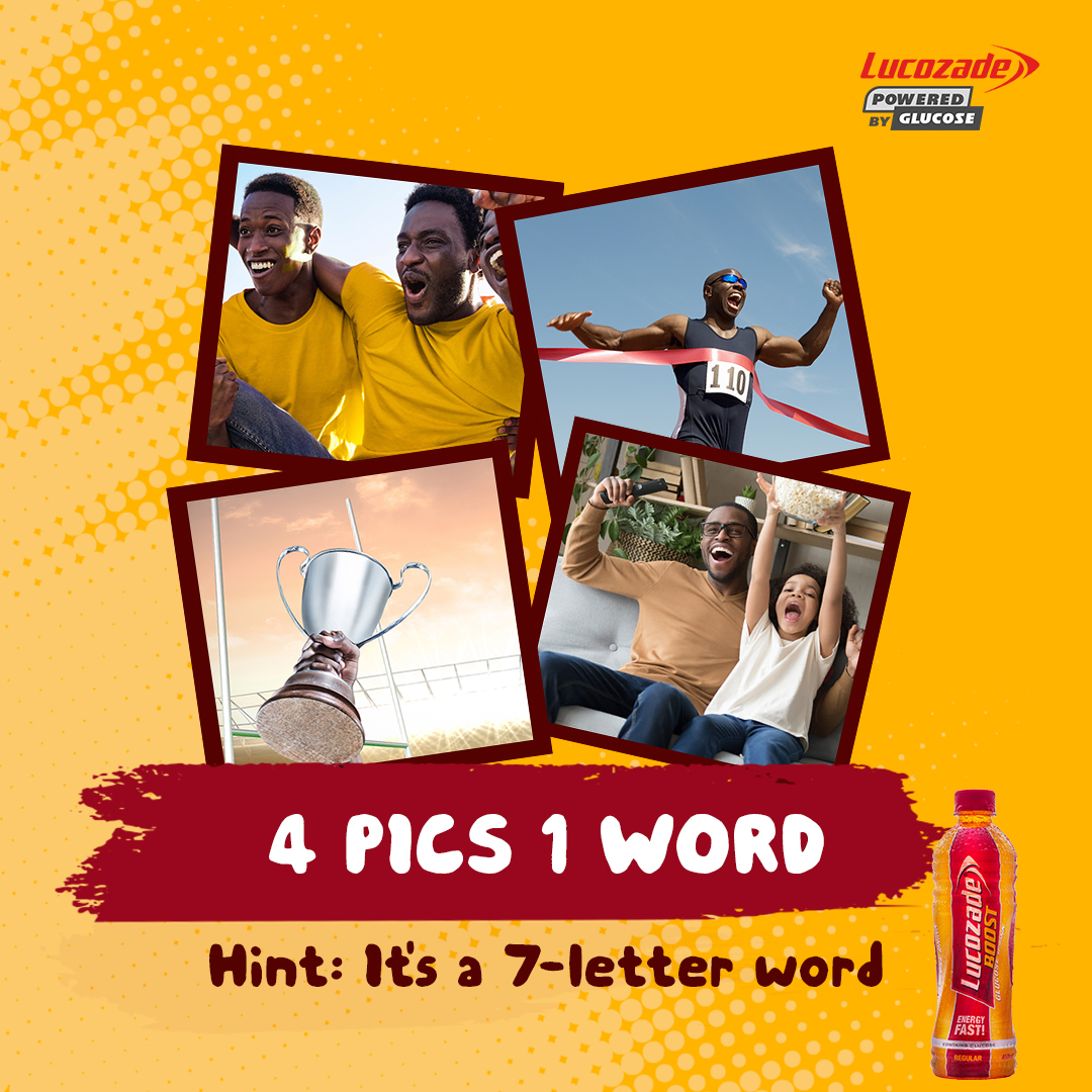 Guess the word in the comment. Tag 2 of your friends to follow our page and like your comment. You might win a gift from us 😉! ​
P.S: It's not 'WINNERS' 😎​
P.S: You must be a resident of Lagos​
#TheGame ​
#Lucozade ​
#StayRefreshed