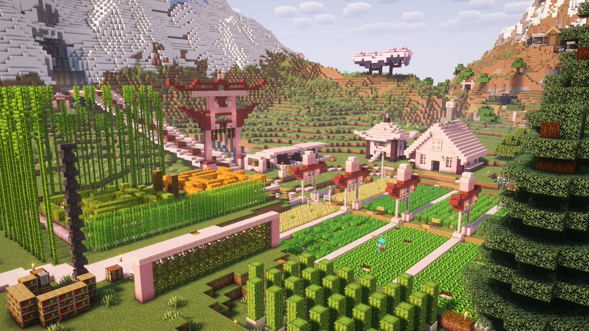 TeamZedcraft's tweet photo. It has been 24 hours since Zedcraft Season 6 began, and the spawn farming area is looking gorgeous! https://t.co/Tf80xmVSKr