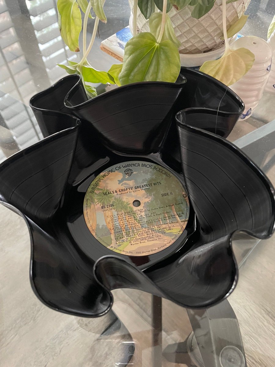 Up-Cycled Vinyl Turned Into a Bowl/Ashtray