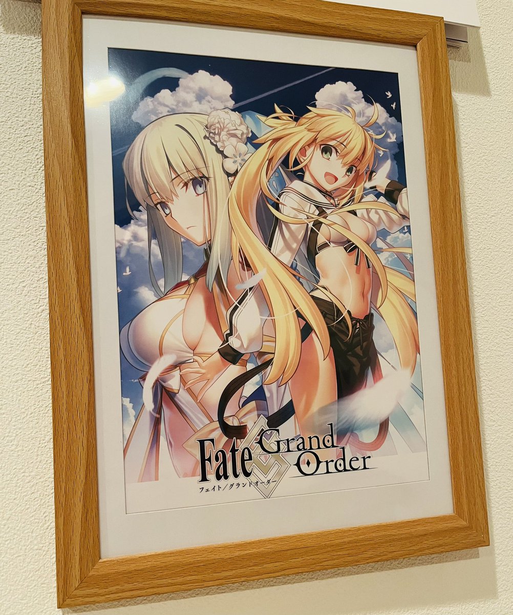 アルトリア・ペンドラゴン ,モルガン(Fate) 「ファミ通のイラストカード額に入れた イイ!イイ!!!(ダイソーのやつ)」|ちえのイラスト