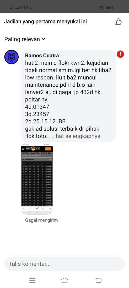 cia27ui's tweet photo. @flokitoto1 flokitoto mulai kluar sifat anji g ny.tidak menerima komplain. akun medsos mrk mulai gak trima komplainan dan mulai blok akun yg komplain.🤬🤬🤬 https://t.co/3IzyfQ7CA0