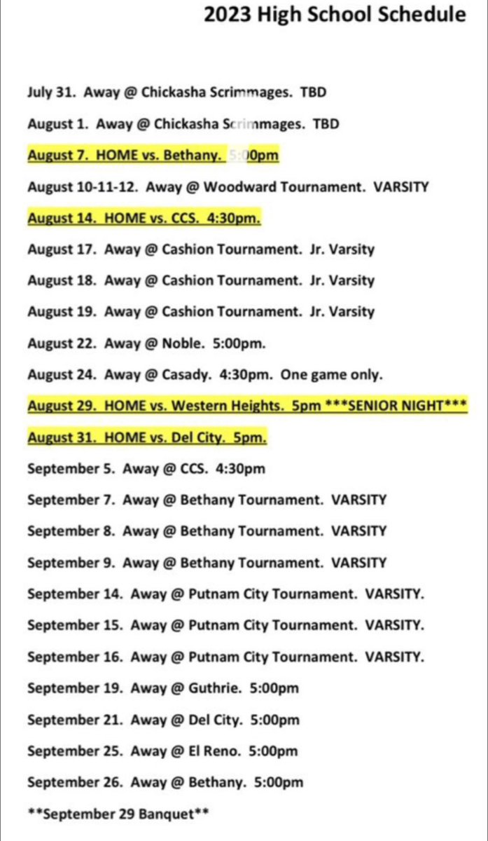 DestinyScott007's tweet photo. Here’s my high school schedule! https://t.co/nR62tAXkI1