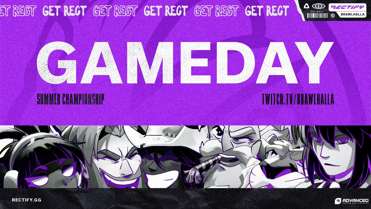 RectifyEsports's tweet photo. It's CHAMPIONSHIP SUNDAY for Brawlhalla!
The NA 2v2 Summer Championship begins later today with our very own @WalshyBH & @TryCapsar competing in the event with their partners.
Stay tuned for updates!
#RectifyBrawlhalla
#FearTheSting https://t.co/zw2KgmyHwd