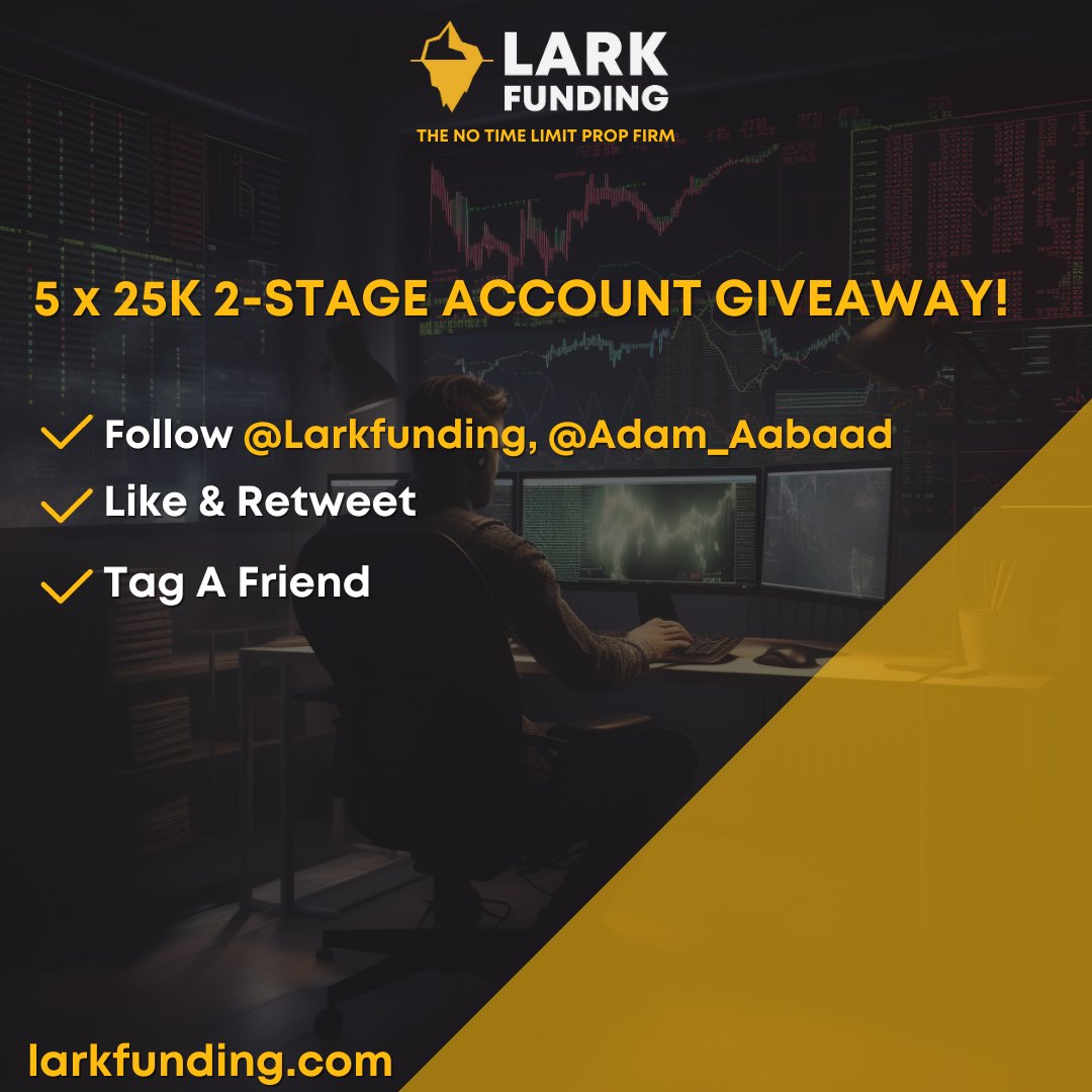 Adam_Aabaad's tweet photo. 🎁Giveaway Time🎁

5 x 25k Challenges

1) Follow @larkfunding  @MeetMattL &amp; @Adam_Aabaad 
2) Like &amp; Retweet 
3) Tag a Friend 

⏳48 hours. 
#LarkFunding #Giveaway https://t.co/ioihFTTgau
