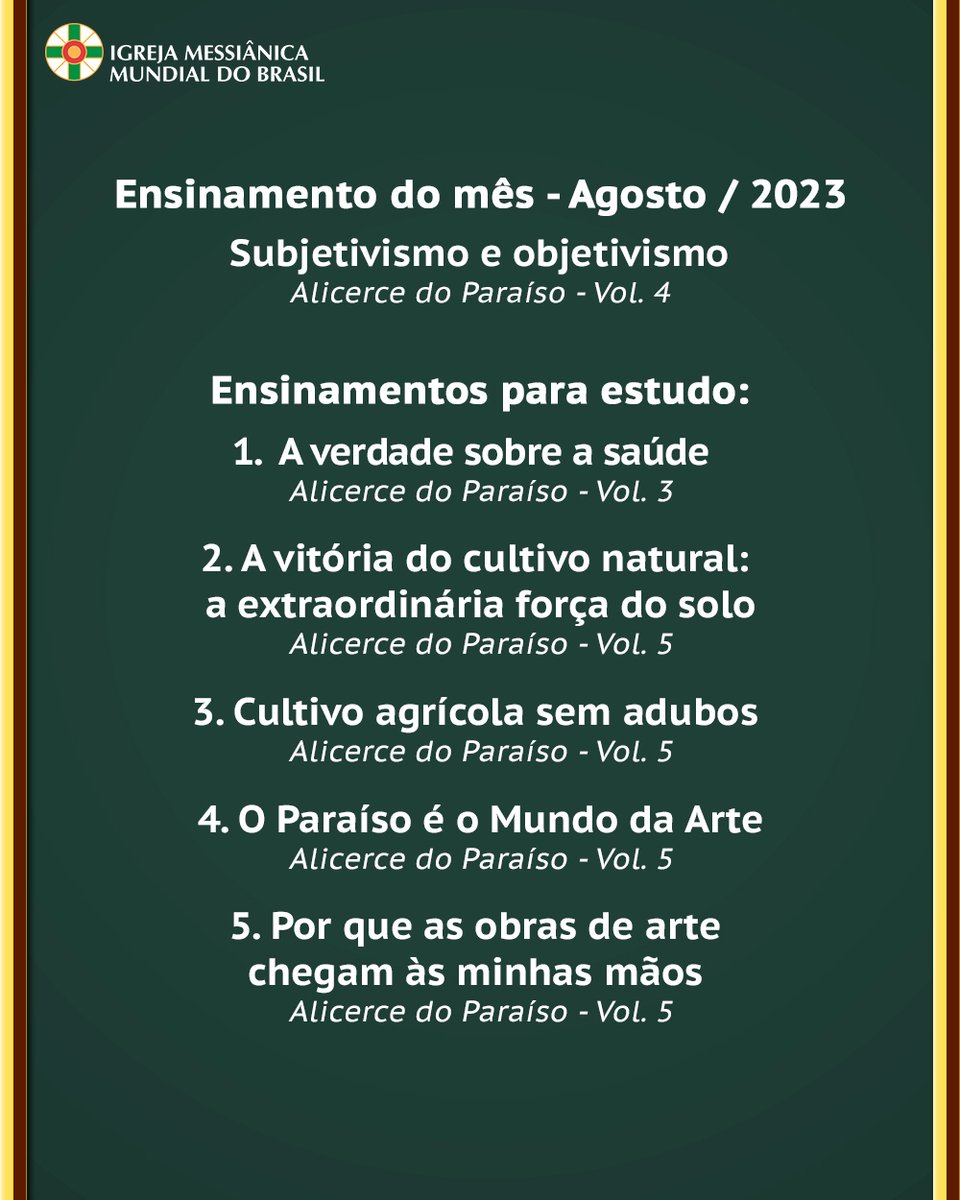 Messianica's tweet photo. Com o desejo de que possamos assimilar, cada vez mais, o conteúdo dos Escritos Divinos e ganhar força, coragem e sabedoria para realizar as práticas messiânicas, o rev. Marco Antonio Baptista Resende, sugeriu 5Ensinamentos para estudarmos minuciosamente durante este mês. https://t.co/NDeFNf7m2Q