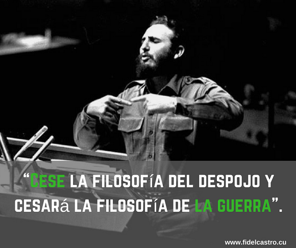 "La economía fue el frente donde trató el imperialismo con su bloqueo de hundirnos, de hundir la Revolución; la economía es un importantísimo frente de la Revolución y uno de los frentes que más ha recibido los ataques del enemigo”. #FidelPorSiempre