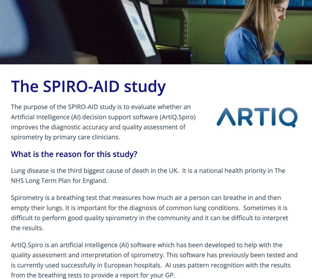 Do you work in primary care? Want to contribute to research in AI? @MohanpalSinghC @COPDdoc New @RBandH research wants to see how AI could be used to interpret spirometry. @GillianDoe1 @toplungdoc Participants paid £150 to look at 50 tracings. 🔗: rbht.nhs.uk/research/our-r…