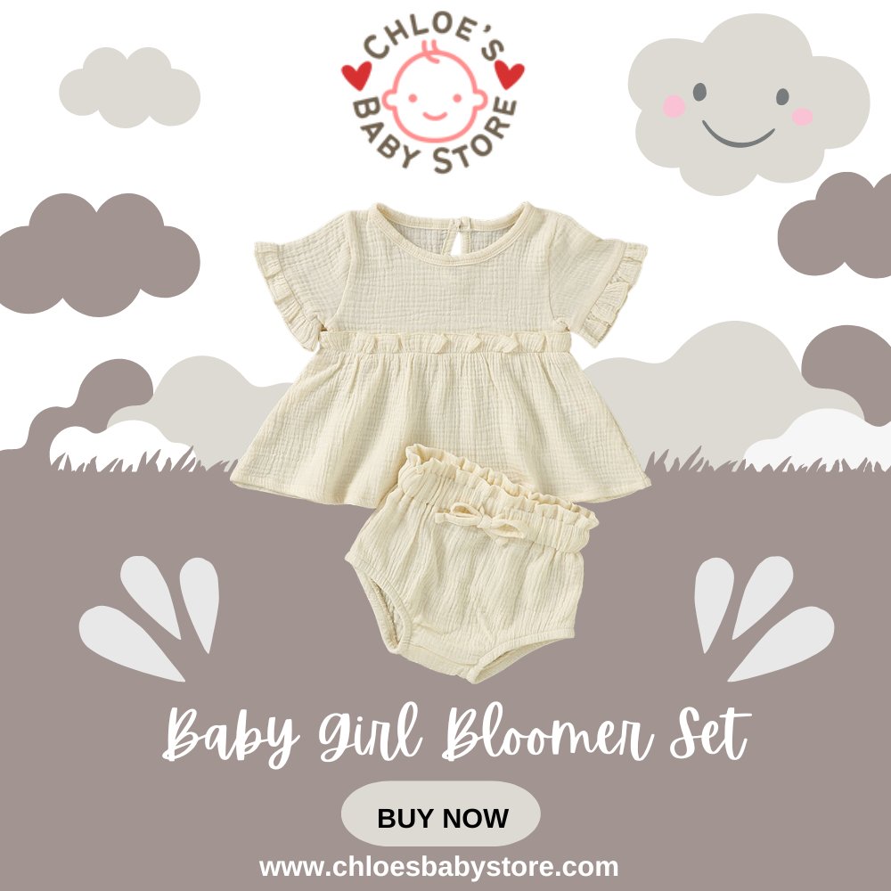 Blooming with Cutness! Our Baby Girl Bloomer Set is the epitome of charm and style, dressing your little one in adorable fashion that's as delightful as a field of flowers.

#BabyFashion #BabyStyle #BabyOutfit #BabyFashionista #BabyGirlFashion #BabyBloomers #BloomerSet
