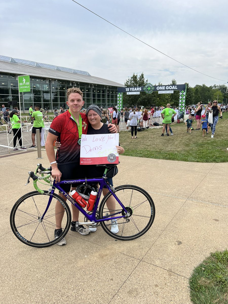 Complete my first @Pelotonia 101 miler yesterday! Amazing experience riding with Team @OhioStatePIIO, @dspakowicz, and @MD_Marquardt1!! 

Hugging Mom was still the best part!

Any and all donations for cancer research are welcomed :)
pelotonia.org/profile/DG8545…