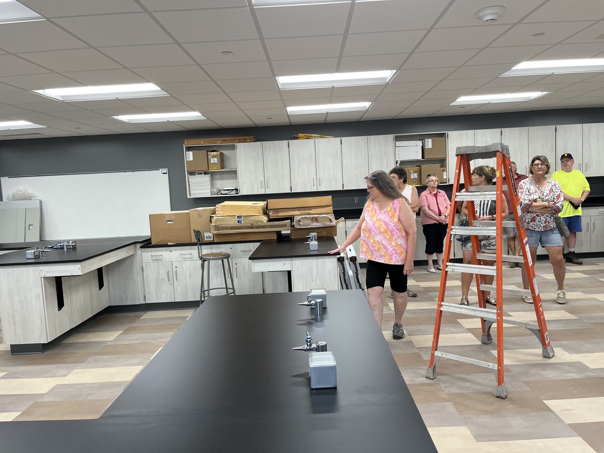 MrStanerson's tweet photo. T-Bone weekend! Lots of classes back for reunions. I was able to take the classes of 78 and 68 on a tour of the school. Lots of progress coming with the construction project. Modified school start date coming soon. https://t.co/1AHSHTVosl