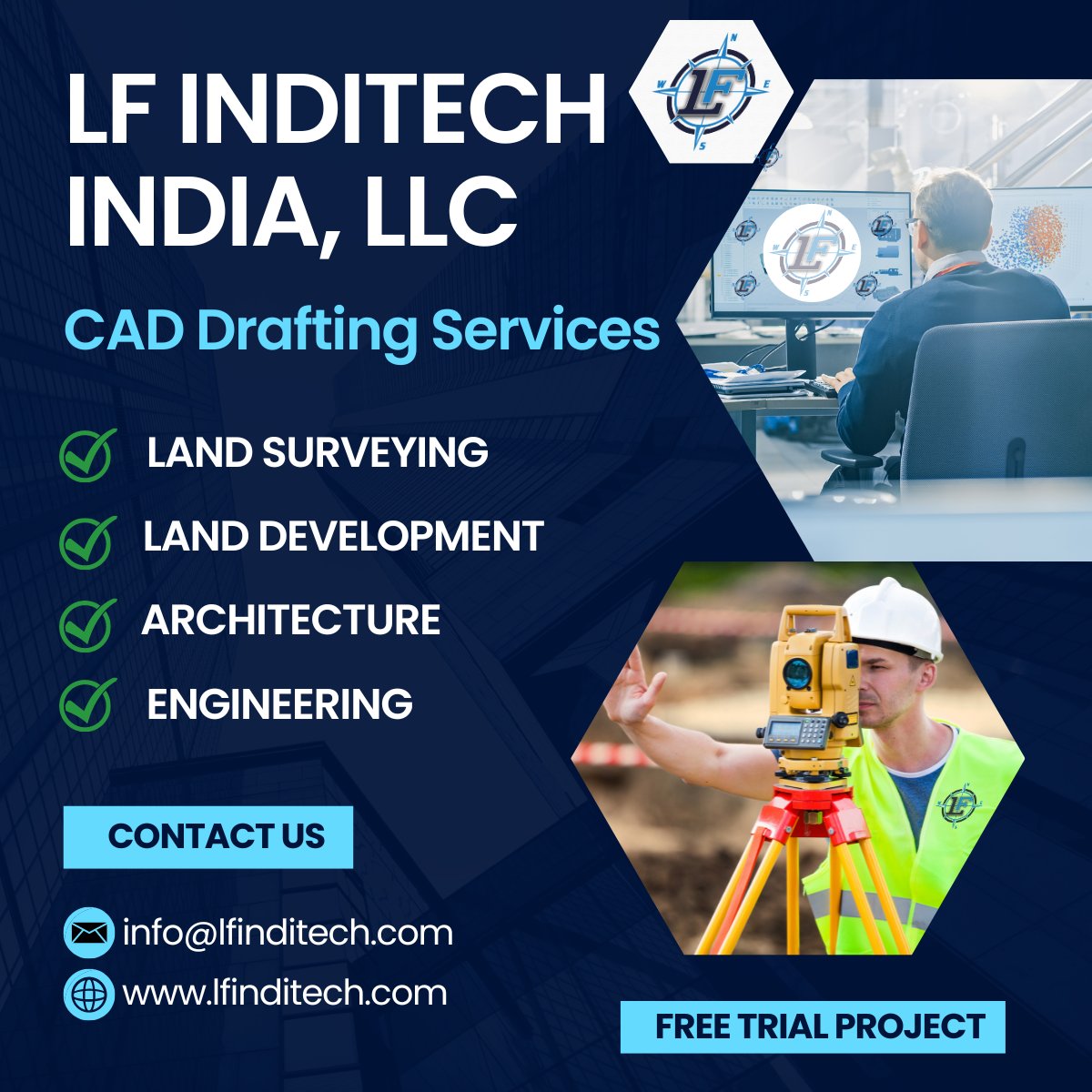 LF_Inditech's tweet image. Redrawing Boundaries, Crafting Precision .
At LF INDITECH, We redefine land survey CAD drafting.

Contact Us Today!

📧 Email: info@lfinditech.com
🌐 Website: lfinditech.com

FREE TRIAL PROJECT Available.

#landsurveying #landsurveyor #drafter #lfinditech