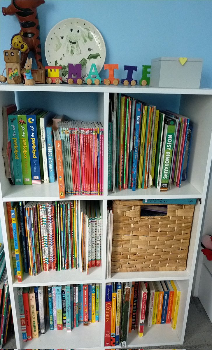 Nice tidy bookshelf, only problem is, there's no room left for any more book 😬 think we'll be needing a bigger one 😁📚 #bookshelf #readingwithkids