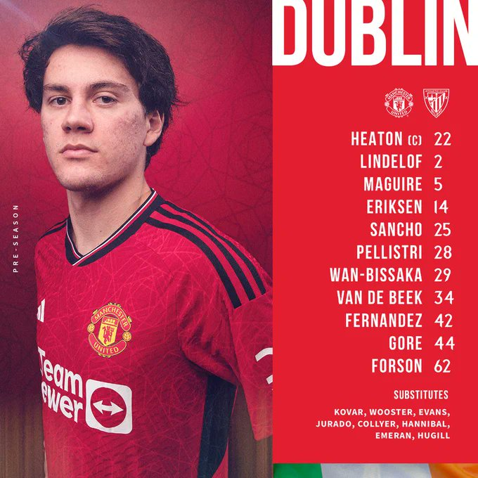 manutd_world's tweet image. Line-up untuk laga nanti. #PraMusim #MUNATH