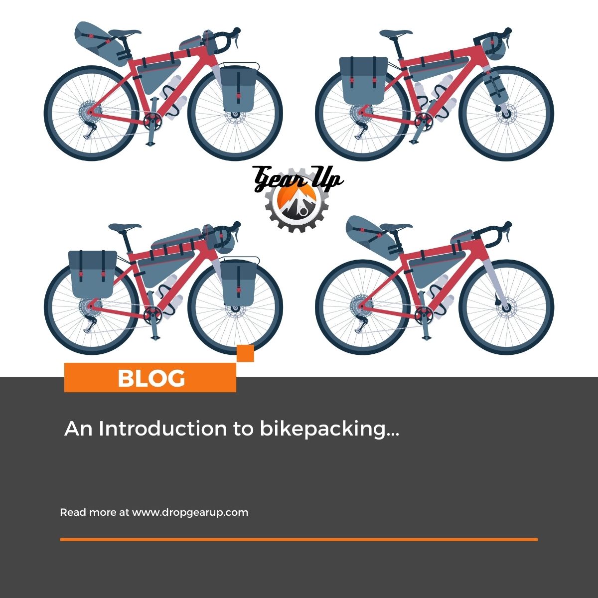 Our new Intro to Bikepacking 🚲🎒blog is live dropgearup.com/blogs/news/gea… 

#Bikepacking #AdventureTravel #Touring #BikepackingBeginner #AdventureCycling #GearUpForAdventure  #BikepackingGear #BikepackingAdventure #OutdoorAdventure  #BikepackingEssentials #BikepackingAdventures