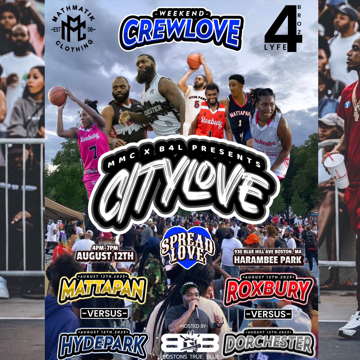 MathMatikClothn's tweet photo. 6 Days…. We getting active! 

#CiTYLOVE…

#CREWLOVEWEEKEND
#MATTAPANvsHYDEPARK
#ROXBURYvsDORCHESTER
#MMC #B4L #CREWLOVE 
#SPREADLOVE https://t.co/RX59VYvMrY