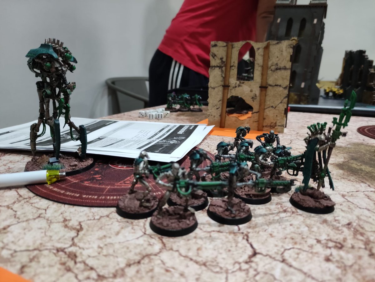 jaibrot's tweet photo. Experiencia fantástica hoy en @DisfuncionM dando nuestros primeros pasitos en la décima edición de Warhammer 40,000. Gracias a todos los que lo han hecho posible 👏🏻👏🏻👏🏻
#Warhammer40K #WH40K #Necrones https://t.co/EXuFNkiRTC