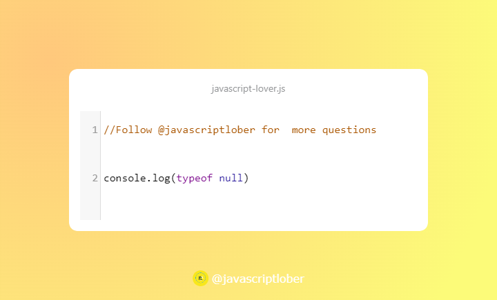 JavascriptLober's tweet image. Comment down your output !

#javascript 
#100DaysOfCode