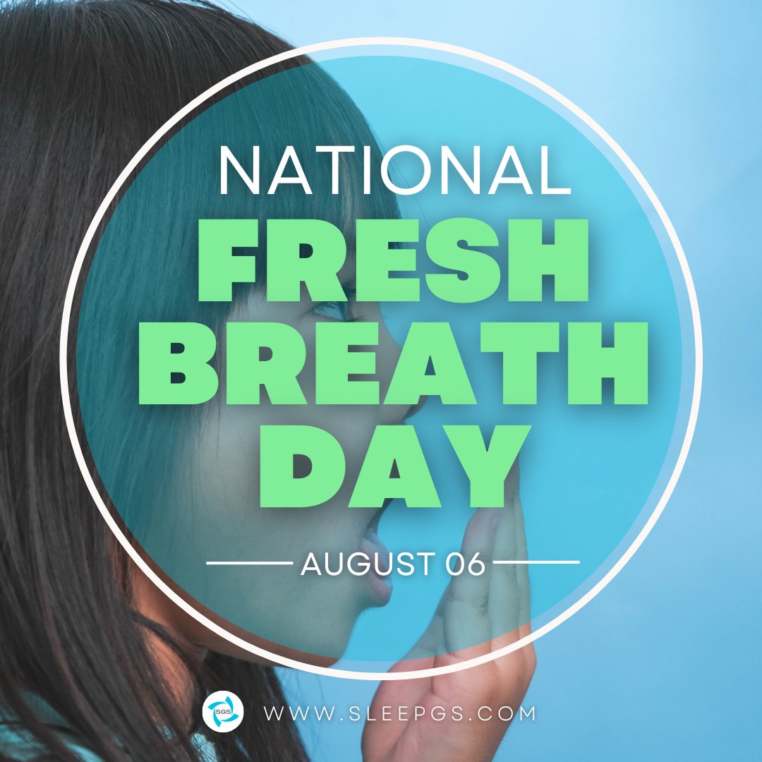 sleepgs's tweet image. 🌬️💨Happy #NationalFreshBreathDay! Did you know halitosis can be a clue to something bigger? 🤔 An oral exam &amp;amp; updated patient intake could reveal this. Discover our #SleepBlog article that discusses the link between #sleepapnea and #oralhealth: 🔗 ow.ly/YGjn50PsJkw