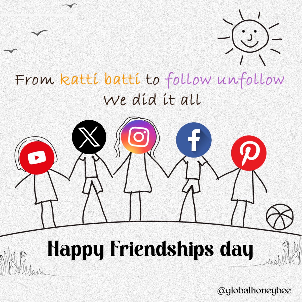 We cannot describe modern friendships any better!
This #friendshipday cheers to social media that like a true friend helped us grow, made us happy and brought in thousands of opportunities.