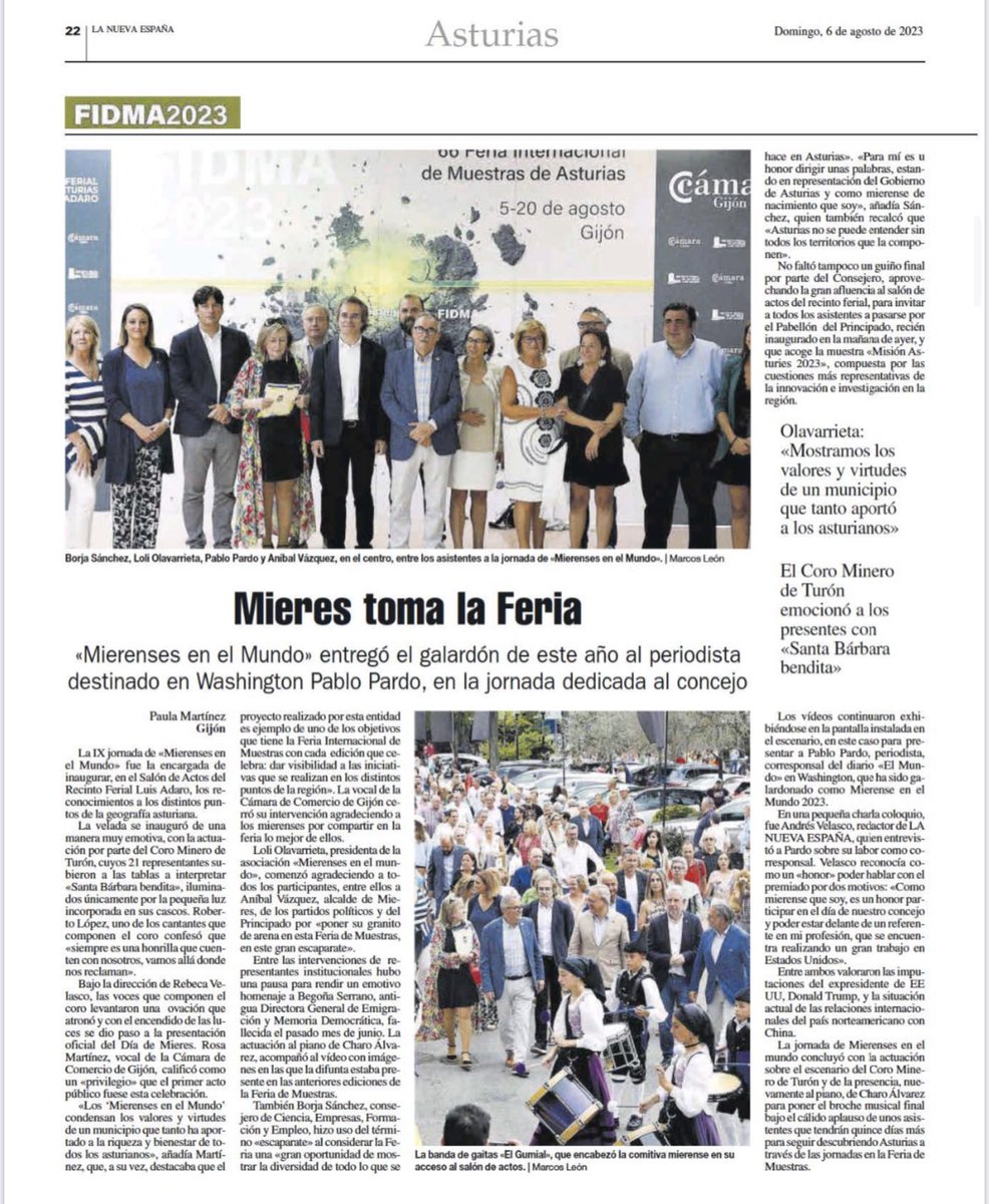 pablosiana's tweet photo. #Mieres arranca la #FIDMA23 y no faltó la música 💪💙🎼🎶🎵 https://t.co/NqtqQALmhk