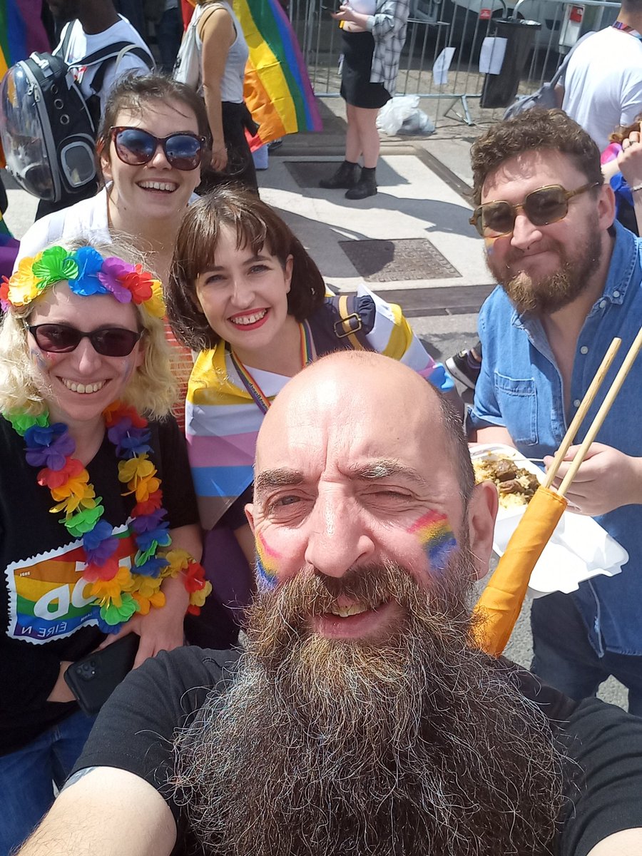 mariapower's tweet photo. Celebrating Cork Pride with my Cork City Library colleages!! Best colleagues in the world! 😍📚🌈 #LibrariesForAll https://t.co/ApM7epQShT