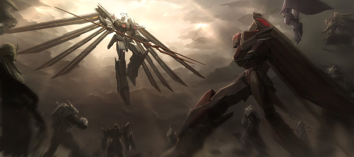 [the War of the Primes]
Commissioned work from @/wonerk
#shatteredglass #sgPrimus #sgVectorPrime #Transformers