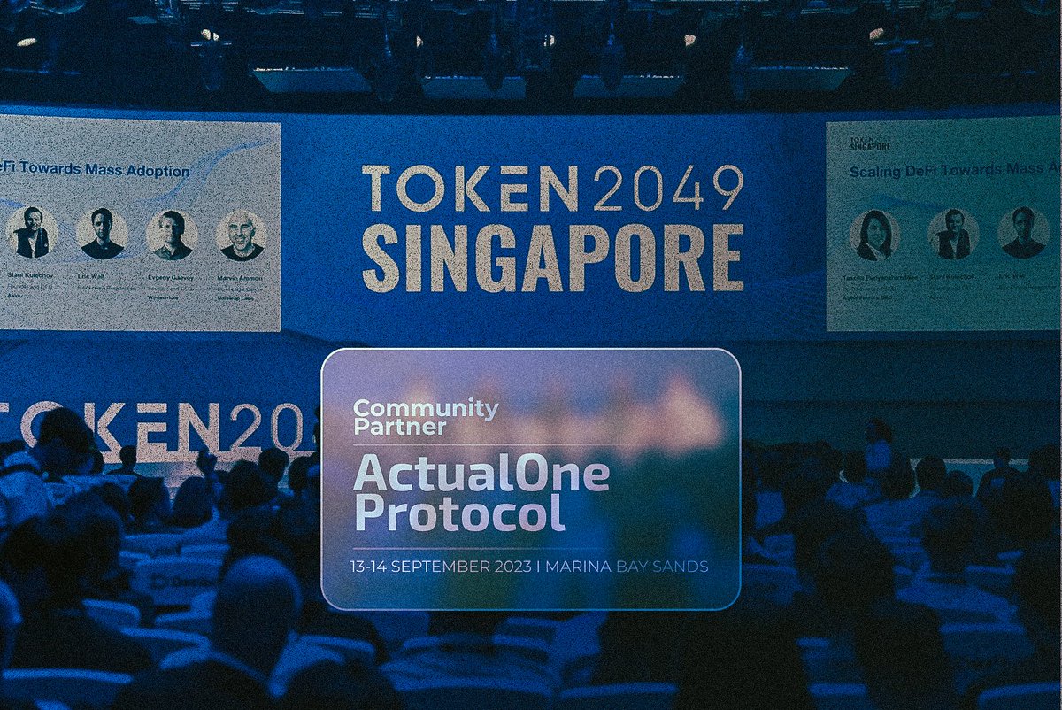 Thrilled to announce ActualOne Protocol is community partner at <a href="/token2049/">TOKEN2049</a>.

Strengthen your network wall in 13-14th September at Singapore 

ActualOne×Token2049