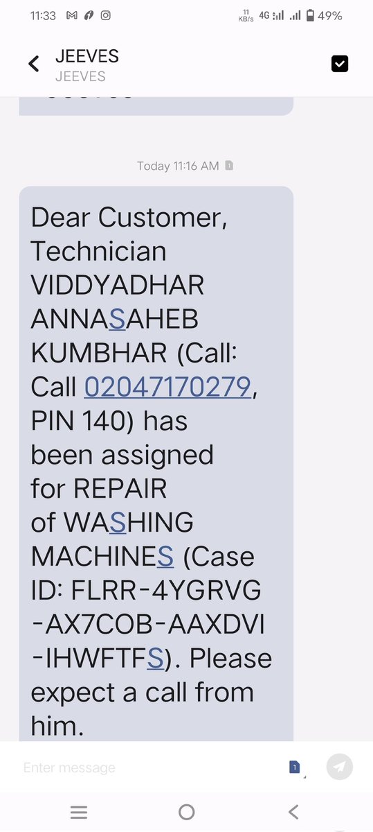 ramaute143's tweet photo. @realmecareIN Can see complaint number daily after call issue complaint number no one is coming or calling for repair or advice.this issue from last 15 months. https://t.co/e2Llbi7wMY
