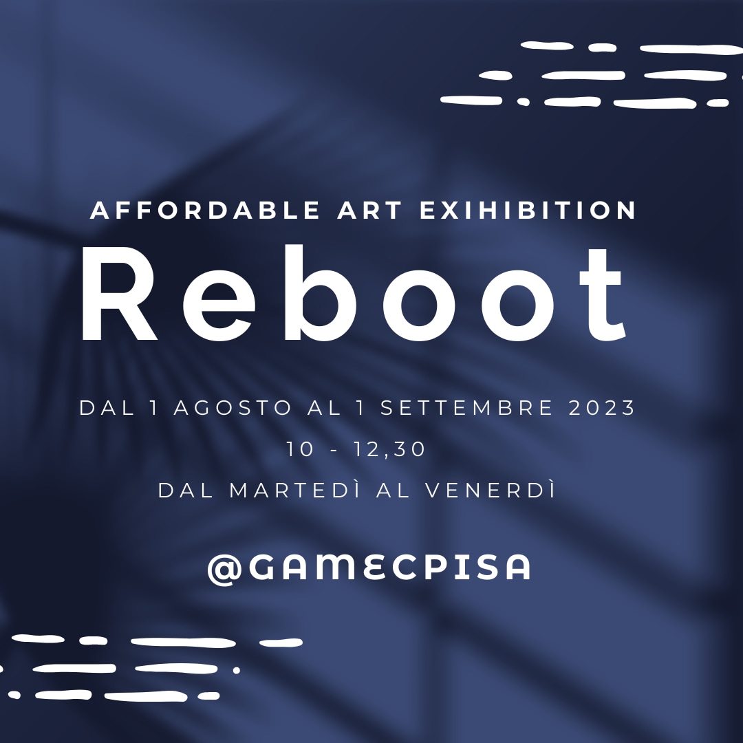 GAMeCPISA's tweet photo. #reboot Affordable Art Exhibition @GAMECPISA #eventiarte #notiziearte #exihibition #art #mostra #contemporanea #eventiarte #notizie #arte #allestimento #mostra #contemporanea #exihibition #lungarnomediceo #massimilianosbrana #artcurator #Pisa #eventiarte #notiziearte #sellart https://t.co/zFvruSGNyW