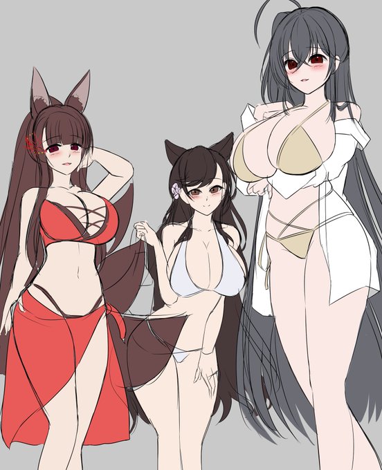 6周年イラストの簡単ラフ 