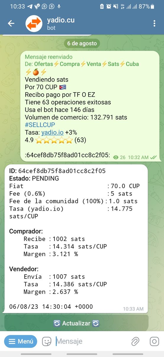 CompraventaSats's tweet photo. Nuevas funciones e https://t.co/U9FaSZV940 le reenvias la orden o le envías la id de la misma y te devuelve toda esta información. https://t.co/GdQB6CeQmQ